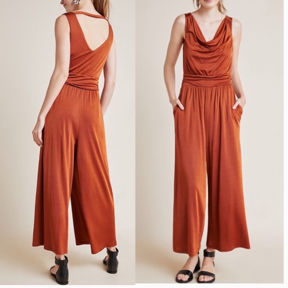 Anthropologie Maeve woman’s Enchanted cowl neck jumpsuit